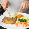 Attop 200 Count Heavy Duty Gold Plastic Silverware Disposable Plastic Utensils Set Cutlery Set - 2 of 4