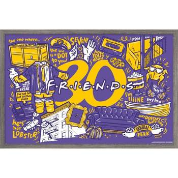 Trends International Friends 30th - Purple Framed Wall Poster Prints
