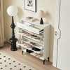 Shoe Cabinet, Freestanding Tipping Bucket Shoe Rack Organizer with 2 Flip Drawers & 2 Drawer, Modern Shoe Storage Cabinet for Entryway Hallway Bedroom - 2 of 4
