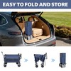 NAYSAYE Folding Wagon Cart Heavy Duty Push Pull Design with All Terrain Wheels for Camping Beach and Outdoor Use, Blue and Gray, 45.67"*25.2"*47.24" - 4 of 4
