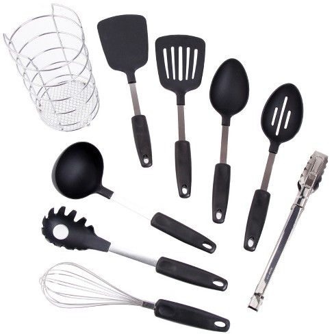 Kaluns Kitchen Utensils Set, 21 Piece Wood And Silicone, Cooking Utensils,  Dishwasher Safe And Heat Resistant Kitchen Tools, Black : Target