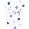 Sparkle and Bash Set of 50 Baby Boy Predictions and Advice Cards for Shower Game Activity & Gender Reveal Party, Oh Boy Polka Dot Design, Blue - 4 of 4