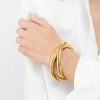 Adornia 14k Gold Plated Omega Chain Triplet Bracelet - 2 of 3
