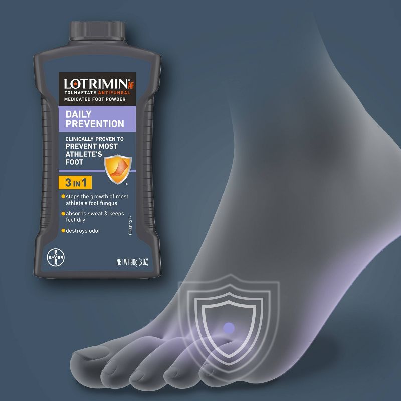 Lotrimin Antifungal Powder Athlete&#39;s Foot Daily Prevention - 3oz, 4 of 8