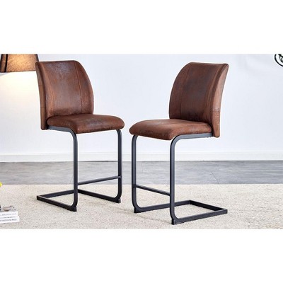 NicBex Set of 2 Dining Chair Modern Upholstered Kitchen Armless Chair with Cushion Seats and Metal Legs for Dining Room