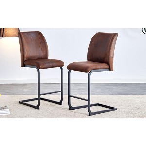 NicBex Set of 2 Dining Chair Modern Upholstered Kitchen Armless Chair with Cushion Seats and Metal Legs for Dining Room - 1 of 4