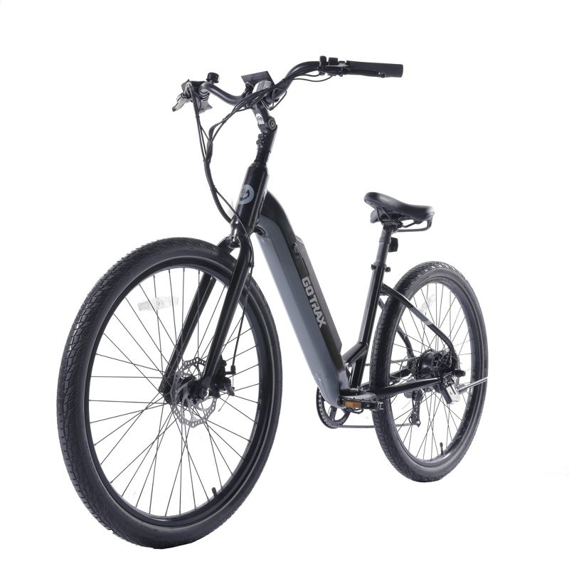 GOTRAX Adult Transit 27.5" Step Through Electric Hybrid Bike, 1 of 4