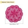 Unique Bargains Handmade Crochet Round Lace Placemats with Floral Patterns for Wedding Party - 2 of 4