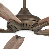 52" Minka Aire Modern Indoor Ceiling Fan with LED Light Remote Control Heirloom Bronze for Living Room Kitchen Family Home Office - 3 of 4
