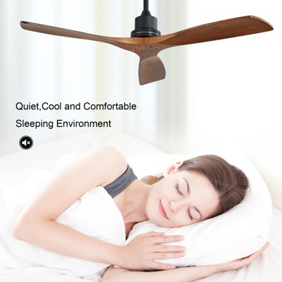 38'' White ABS 3-Blade Ceiling Fan with Remote