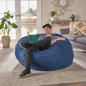 Kumasinova 5ft Giant Bean Bag Chair,Comfy Chair with Removable Cover,Bean Bag Chairs for Kids&Adults,Lounge Chair Indoor for Bedroom,Living Room - 1 of 4