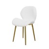 CAVINAS 19.8" Modern Minimalist Dining Chairs,Set of 2,Teddy Velvet Accent Chairs for Dining Room,Dining Furniture Chair,Vanity Chairs - 2 of 4