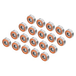 Unique Bargains Skates Scooters 608RS Deep Groove Ball Skateboard Bearings 20 Pcs 0.87" - 1 of 4