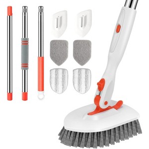 SetSail Floor Scrub Brush, 3-In-1 Tile Tub Floor Scrubber with 52-inch Adjustable Long Handle - 1 of 3