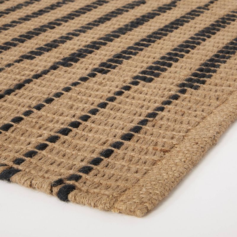 Reseda Hand Woven Striped Jute Cotton Area Rug Black - Threshold™ designed with Studio McGee, 3 of 7