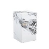 Modern Compact MDF Coffee Table, Cube Fashion Texture Design, Suitable For Various Situations And Scenes, White Style 7 - 3 of 4