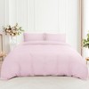 PiccoCasa Washed Brushed Microfiber Soft Duvet Cover Set 3 Pieces including 2 Pillow Cases - 2 of 4