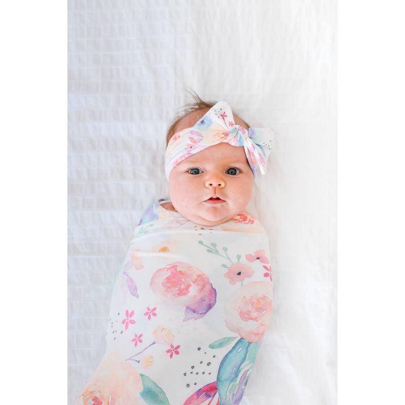 Copper Pearl Bloom Knit Swaddle Blanket, 3 of 6