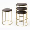 Kings Brand Furniture 4-Pack Stack Stools, Upholstered w/Metal Legs Backless Stackable  Bar and Counter Height Stool, Dining Room Kitchen Chairs - 2 of 4