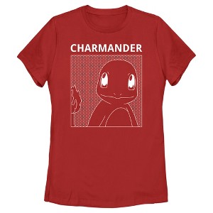 Women's Pokemon Charmander Line Art T-Shirt - 1 of 4