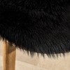 Faux Fur 16" Round Decorative Chair Pad by Sweet Home Collection® - 3 of 4