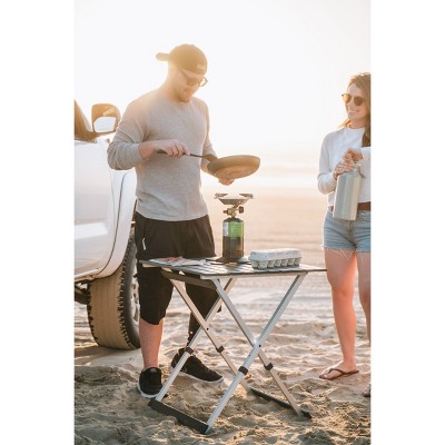 Compact Black Aluminum Folding Camp Table 20"