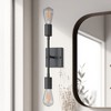 DORESshop 13.4 in. 2-Light Black Iron Vanity Light with Painted Matte (2-Pack) - 3 of 4