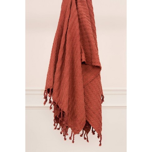 Rust colored blanket sale