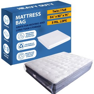 Continental Sleep, Mattress Bag for Moving & Storage, Heavy-Duty Mattress-Protector Cover, Waterproof Mattresses Storage Bags - 1 of 4