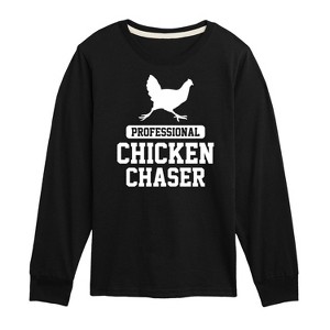 Boys' - Instant Message - Professional Chicken Chaser Long Sleeve Graphic T-Shirt - 1 of 4
