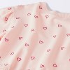 Baby Girls' 2pc Christmas Holiday Candy Cane Heart Fleece Sweatshirt and Jogger Pants Set - Cloud Island™ Pink - 3 of 4