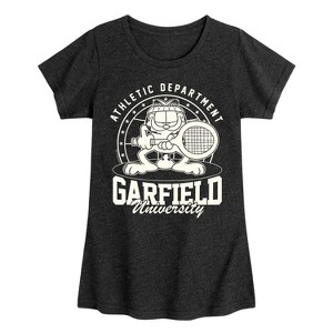 Girls' - Garfield - Tennis Fitted Short Sleeve Graphic T-Shirt - 1 of 4