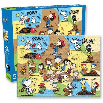 NMR Distribution Peanuts Baseball 500 Piece Jigsaw Puzzle