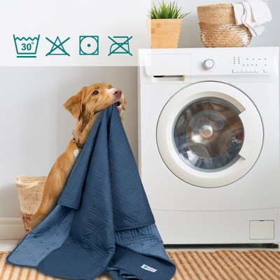 Medium Blue Waterproof Reversible Pet Blanket
