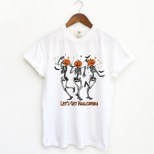 Simply Sage Market Women's Let's Get Halloweird Short Sleeve Garment Dyed Tee - 1 of 4