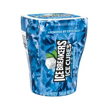 Ice Breakers Ice Cubes Peppermint Sugar Free Gum - 40ct
