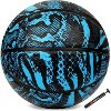 AND1 Chaos Basketball & Pump (Jungle Series)- Official Size 7 (29.5”) Streetball, Made for Indoor and Outdoor Basketball Games (Blue/Black) - 2 of 4