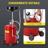 20 Gallon Waste Oil Drain Tank, Air Operated Portable Oil Drainer with Adjustable Funnel & Wheels - 4 of 4