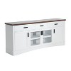 TV Stand for TVs up to 65'' , TV Media Console with Glass Doors, Adjustable Shelves & Storage Drawers - ModernLuxe - 4 of 4