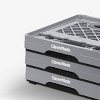 CleverMade Collapsible 3pk 25L 100% Recycled Milk Crate Stone - 3 of 4