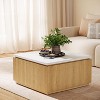 Lantine 31.5" Square Coffee Table, Modern Wood Center Table Cocktail Furniture for Living Room - 2 of 4