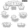 Janey 7-Piece PE Rattan Patio Conversation Set, Patio Sectional Sofa Set with Coffee Table, Outdoor Furniture - Maison Boucle - 4 of 4