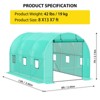 Walk-in Greenhouse for Outdoor Plants with 8 Mesh Vents, Weatherproof PE Cover & Roll-Up Zipper Door - Ideal for Vegetables, Flowers and Gardening - 3 of 4