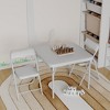 Kids Folding Table & 2 Chairs Set, Portable Steel Frame, PU Cushions, No Assembly - 2 of 4