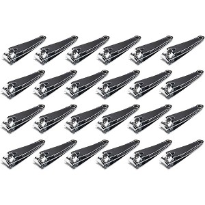 Glamlily 24 Pack Mini Stainless Steel Nail Clippers for Fingernail Toenail Cutters Tool, Manicure Pedicure Trimmers Supplies - 1 of 4