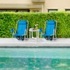 Sevobal Outdoor Portable Chairs 2PCS Reclining Beach Chair Set with Cup Holder and Headrest for Lawn Patio Deck Garden, Dark Blue, 23"*21.7"*31.5" - 4 of 4