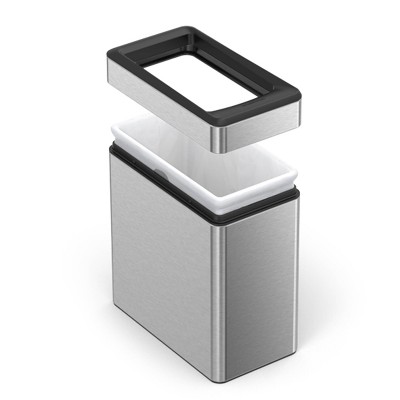 Brushed Stainless Steel 2.6 Gal Pedal Trash Can