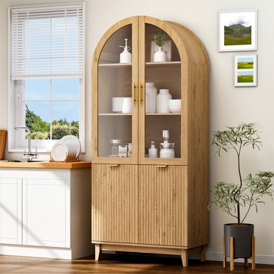 71''Tall Arched Storage Bookcase