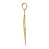 Black Bow Jewelry 14k Yellow Gold Filigree Lily Circle Pendant, 39mm (1 1/2 inch) - 2 of 4