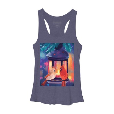 Women's Design By Humans Christmas in the Air By Mellodee Racerback Tank Top